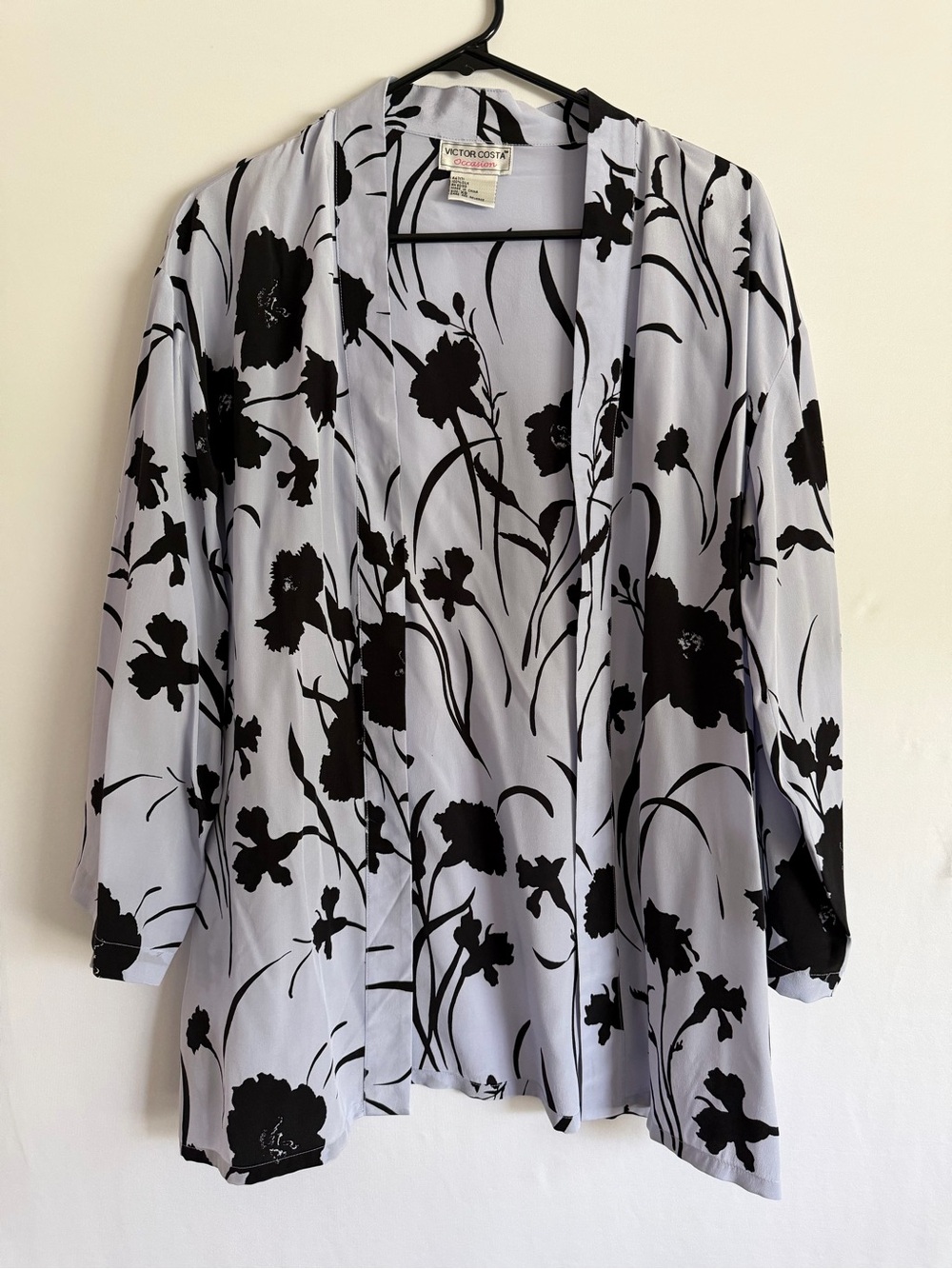 Victor Costa Occasion 100% Silk Floral Cover Up Size XS